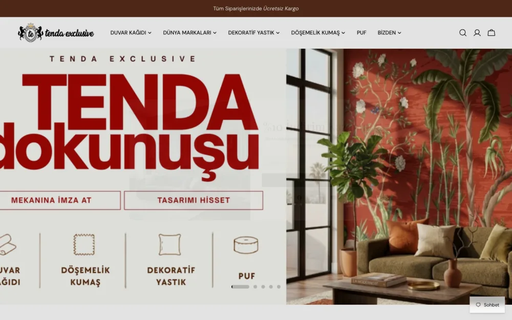 Tenda Exclusive Online-Shop für Wandbekleidung und Interior Design